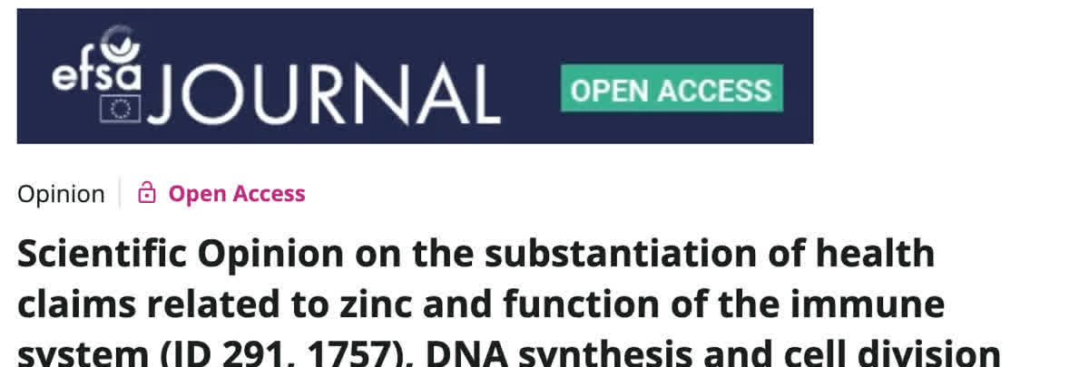 Zinc — fonction cognitive — source scientifique